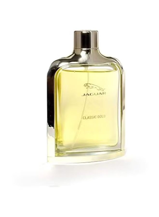 Jaguar Classic Gold for men 100ml bottle with sleek design and signature logo