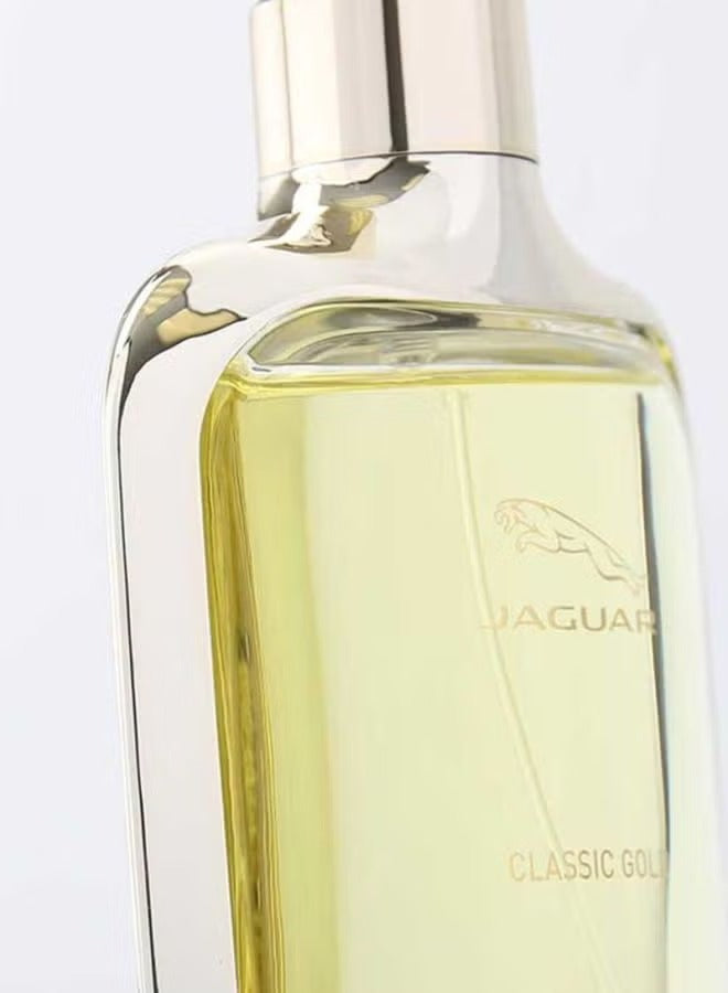 Jaguar Classic Gold for men 100ml fragrance bottle with sleek design and elegant cap