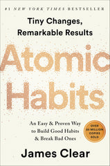 James Clear habit building book Atomic Habits with tips to build good habits and break bad ones