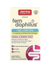 Jarrow Formulas fem dophilus vegan probiotic supplement box, 1 billion CFU
