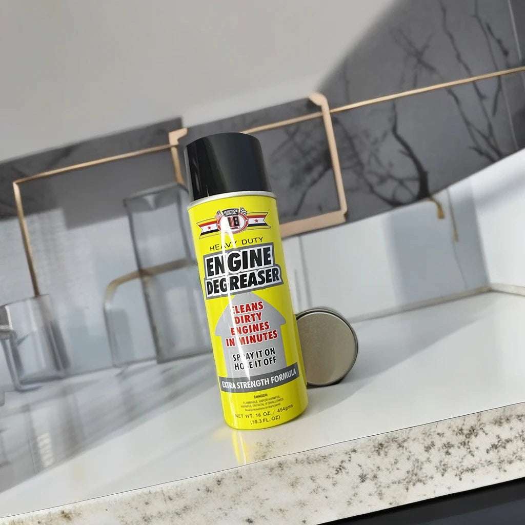 Mumzar engine degreaser diversion safe can yellow aerosol can with black cap for cleaning dirty engines quickly