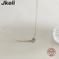Jkeli 18k Gold Plated Necklace for Women with Zircon - Mumzar