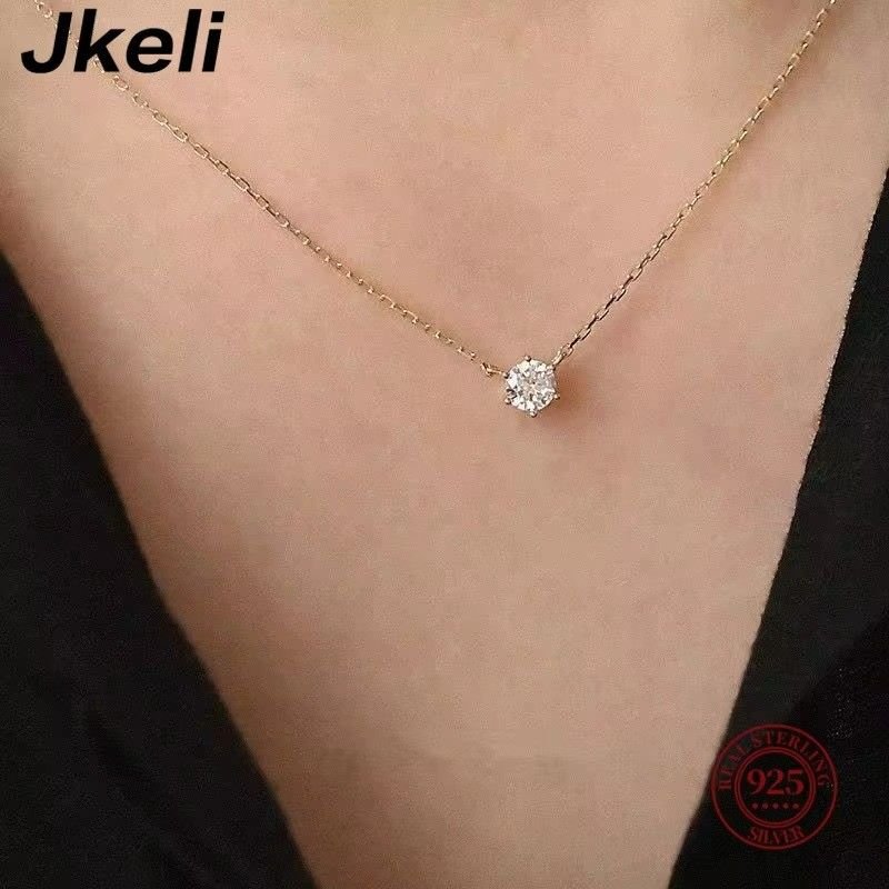 Jkeli 18k Gold Plated Necklace for Women with Zircon - Mumzar