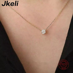 Jkeli 18k Gold Plated Necklace for Women with Zircon - Mumzar