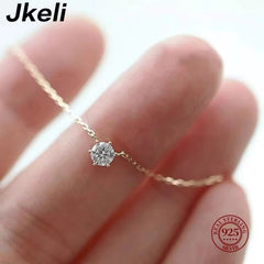 Jkeli 18k Gold Plated Necklace for Women with Zircon - Mumzar