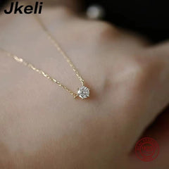 Jkeli 18k Gold Plated Necklace for Women with Zircon - Mumzar