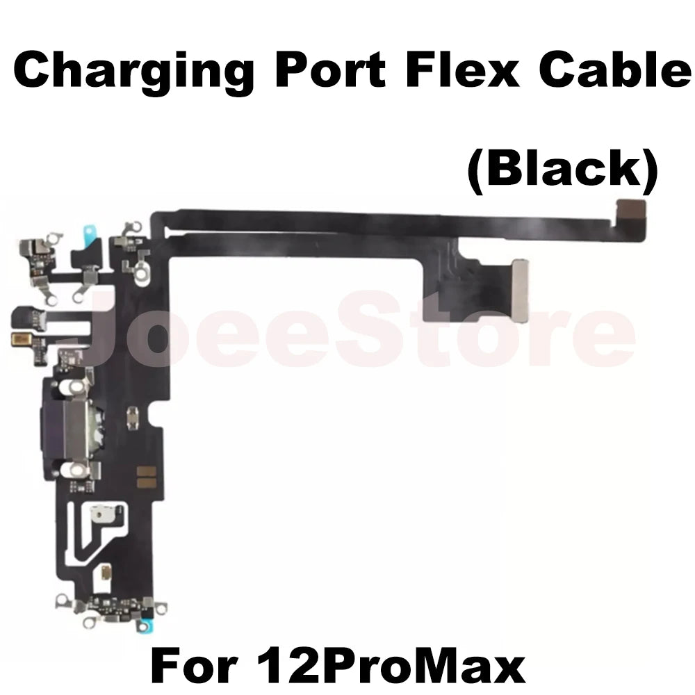 Mumzar iPhone charging port flex cable replacement black docking assembly for iPhone 12 Pro Max