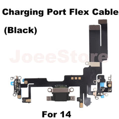 Mumzar iPhone charging port flex cable replacement black assembly for iPhone 14 with connectors