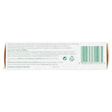 Euthymol Original toothpaste box, back panel text and barcode, 75 ml