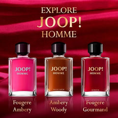 Joop Homme perfume for men 200ml bottles in Fougere Ambery, Ambery Woody, and Fougere Gourmand scents