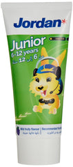 beatool junior toothpaste for kids 6-12 years green tube with cartoon lion mascot and mild fruity flavor