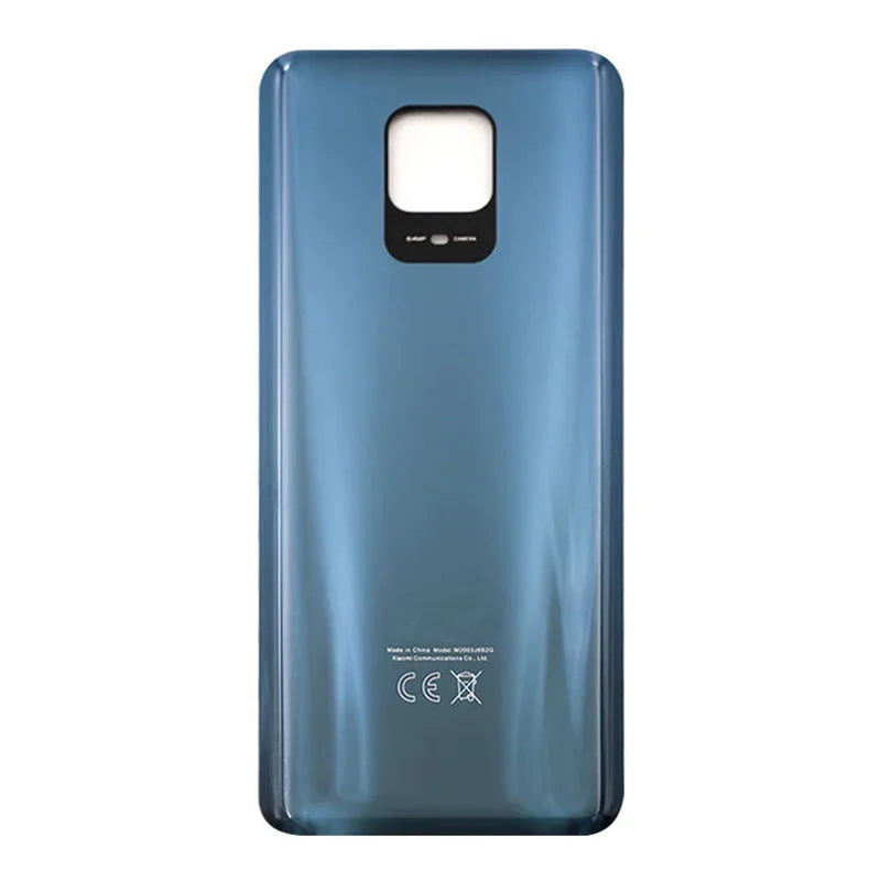 Mumzar Redmi Note 9S back cover replacement glossy blue glass rear panel with square camera cutout