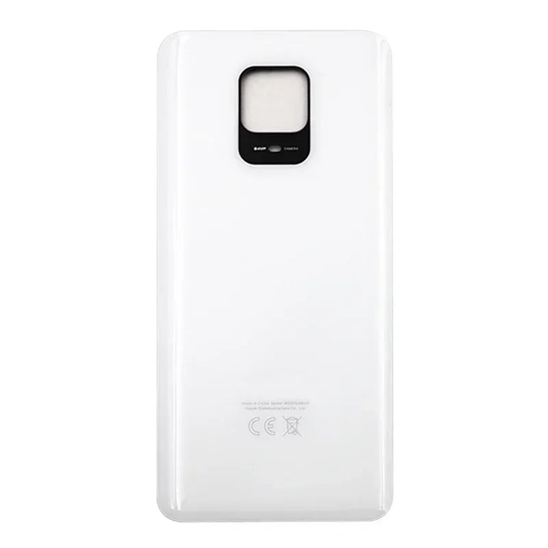 Mumzar Redmi Note 9S back cover replacement white glossy rear housing with square camera module cutout