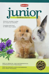 Padovan junior rabbit food pellets for baby dwarf rabbits with fresh herb packaging