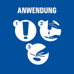 KY Jelly personal lubricant usage icons showing tube dispensing onto hand and applying with swab