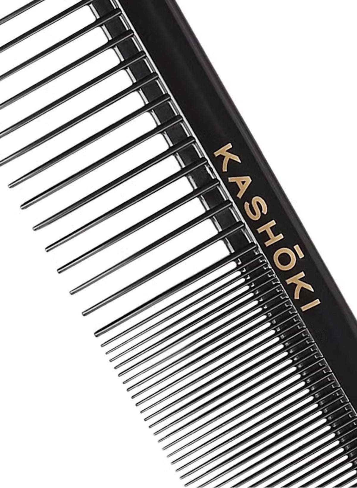 Kashoki hair cutting comb with fine and wide teeth for precision styling and grooming