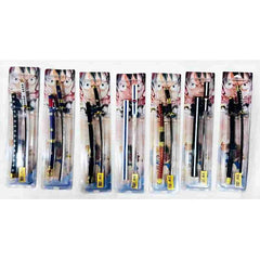 Katana sword for imaginative play by Huitich shown in various colorful designs in packaged sets