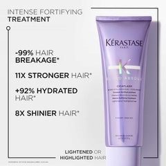 Kérastase Blond Absolu conditioner tube featuring benefits for stronger and hydrated hair