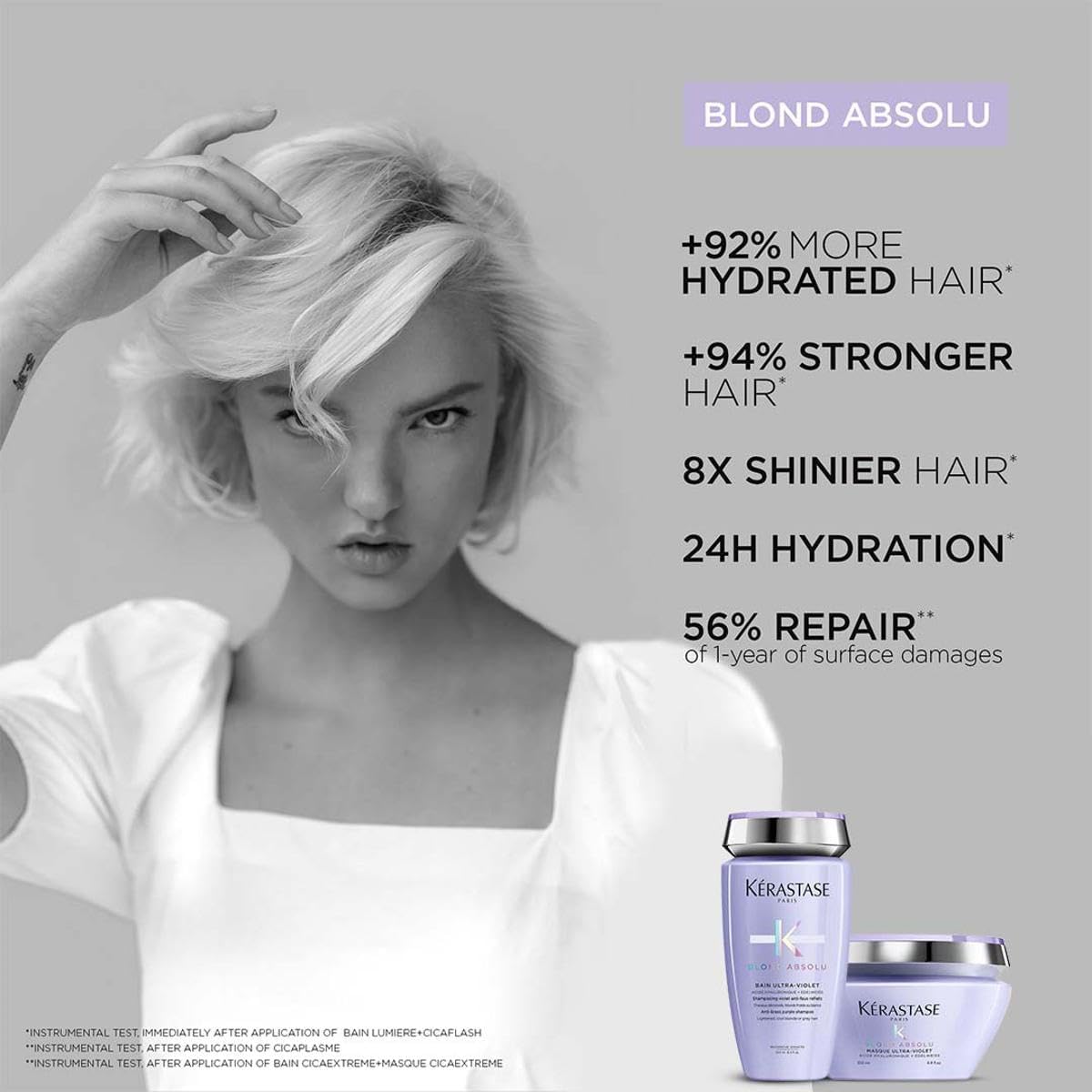 Kerastase Blonde Absolu shampoo with hydration and repair benefits for blonde hair