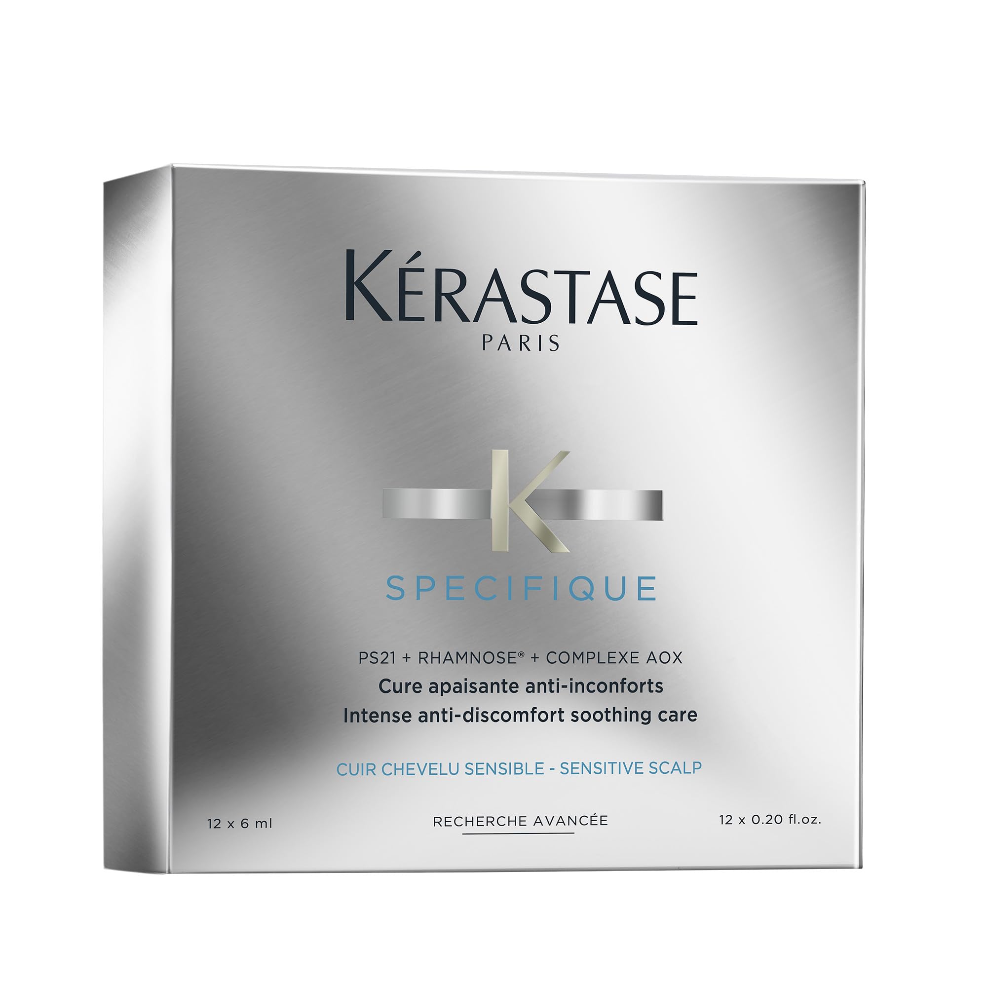Kerastase Cure Episanti hair treatment for sensitive scalps in a 12 pack with anti-discomfort formula