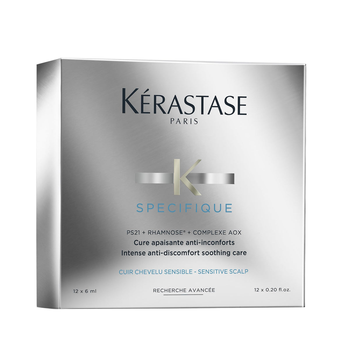 Kerastase Cure Episanti hair treatment for sensitive scalps in a 12 pack with anti-discomfort formula