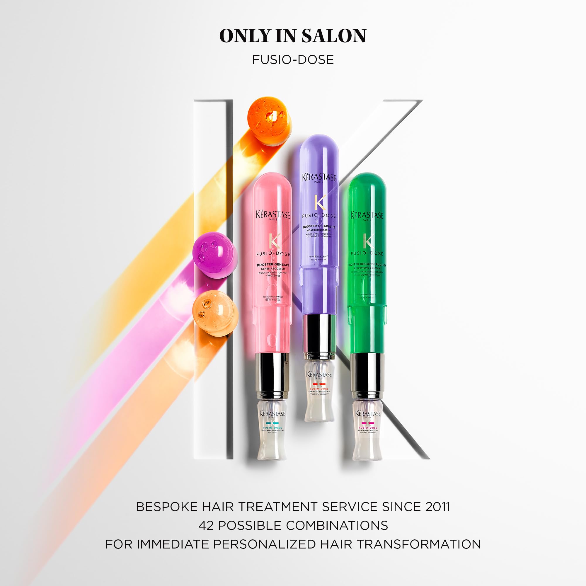 Kerastase Cure Episanti hair treatment packs in various colors for personalized salon hair care