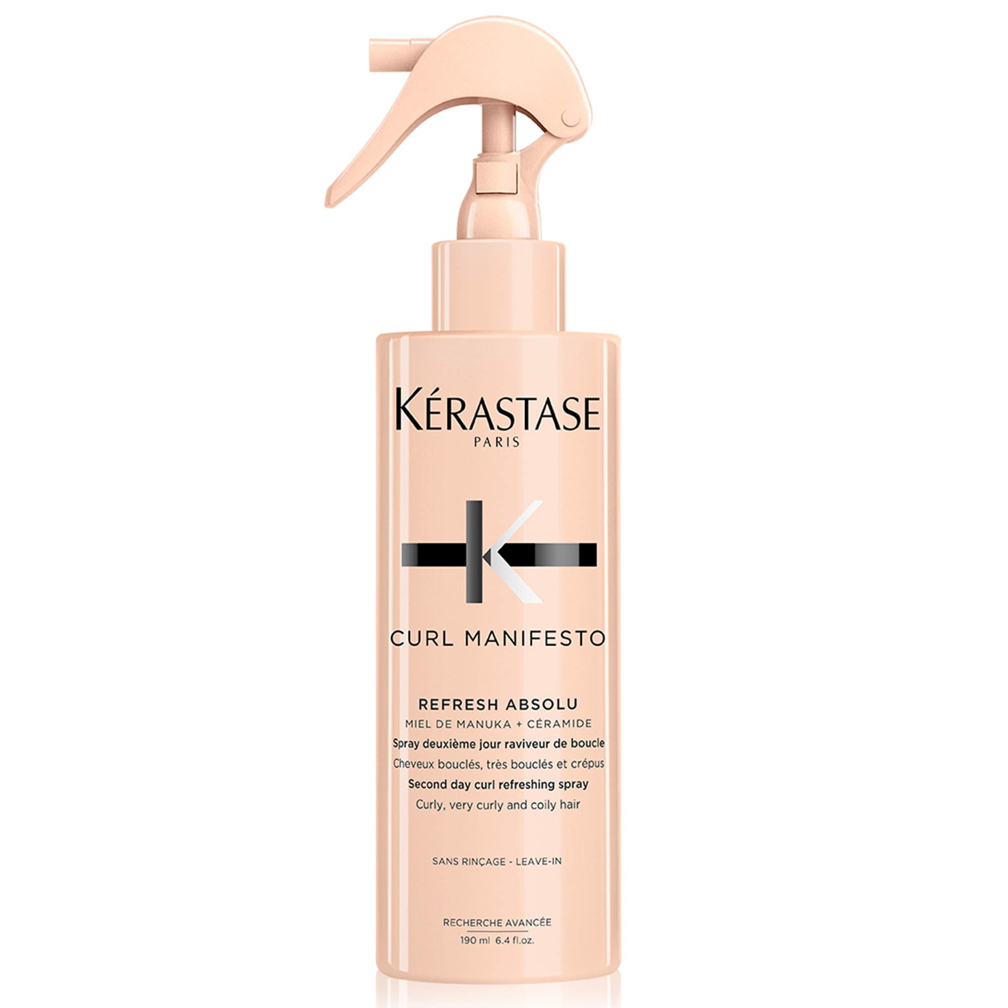 Kérastase Curl Manifesto Refresh Absolu Spray for revitalizing curly hair with manuka honey