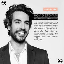Kérastase Discipline ambassador portrait with Hovig Foyan name text