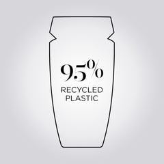 Kérastase curly hair smoothing shampoo bottle made from 95% recycled plastic for eco-friendly hair care