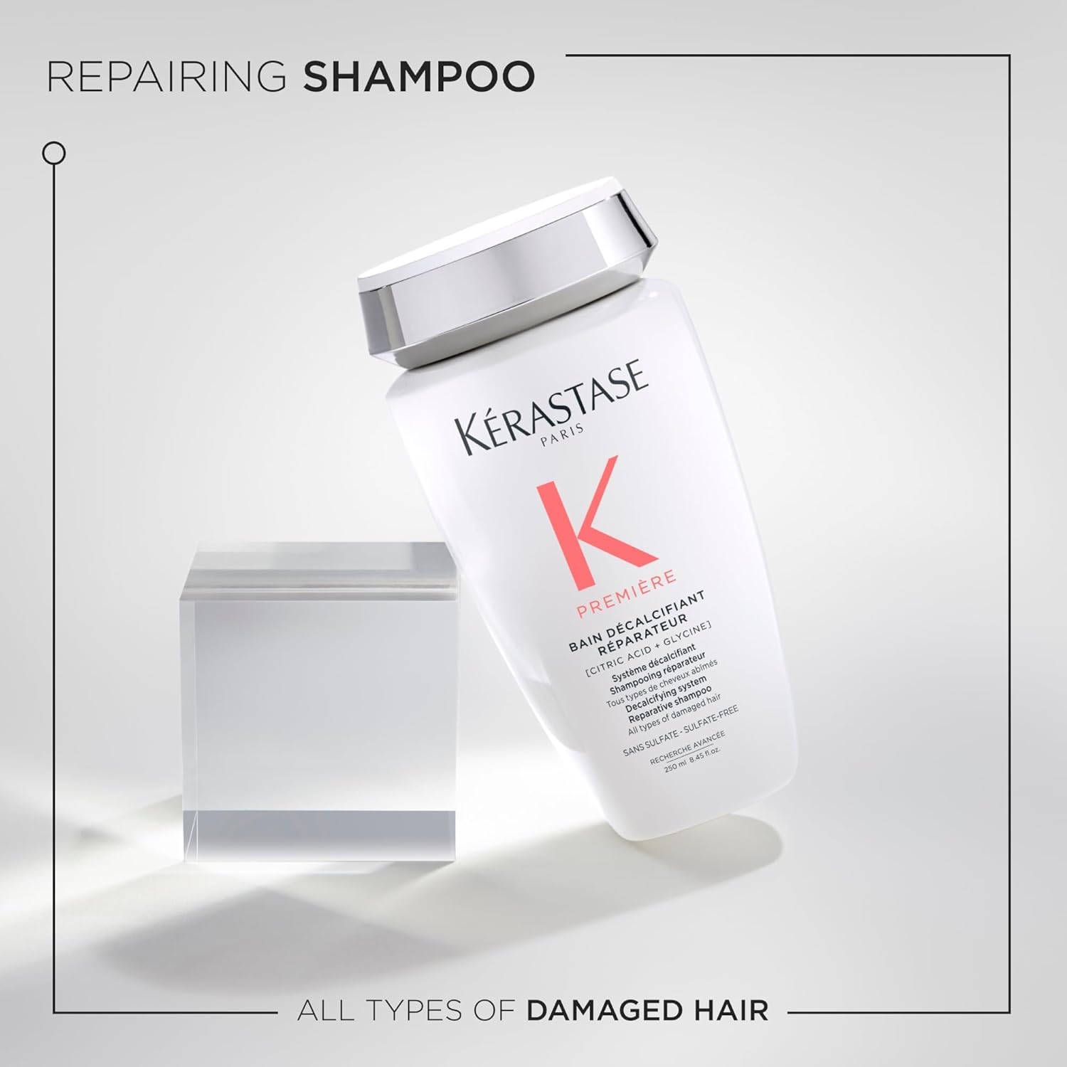 Kérastase damaged hair treatment UAE Repairing Shampoo for all types of damaged hair in a sleek bottle