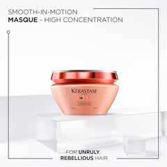Kerastase Discipline hair mask for curly hair in a sleek pink jar designed for unruly hair care