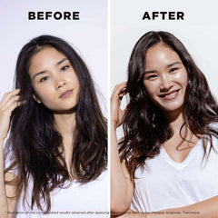 Before and after results using Kérastase Genesis anti-hair fall shampoo for healthier, fuller hair