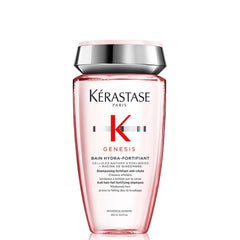 Kérastase Genesis anti-hair fall shampoo in a sleek bottle for strengthening and preventing hair loss