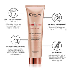Kerastase Keratin Thermique Hair Cream for Curly Hair, provides heat protection and reduces breakage