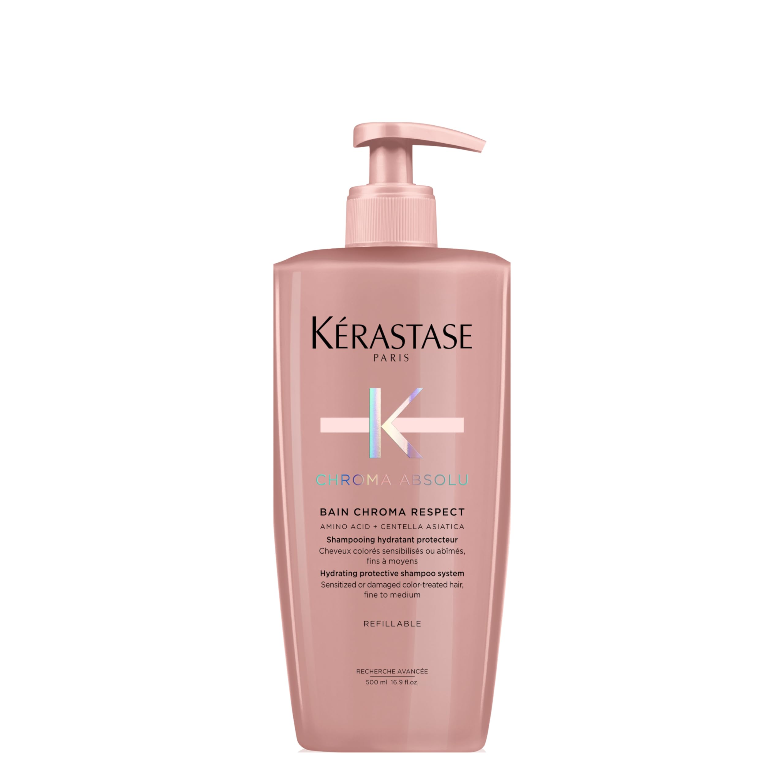Kerastase Chroma Absolu Bain Chroma Respect Moisturizing Shampoo for Color-Treated Hair in a sleek bottle
