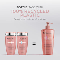Kerastase moisturizing shampoo for color-treated hair in eco-friendly 100% recycled plastic bottles