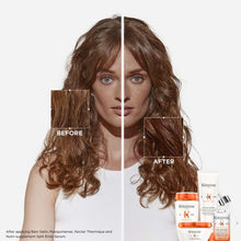 Kerastase Nectar Thermique after application, curly hair with improved shine