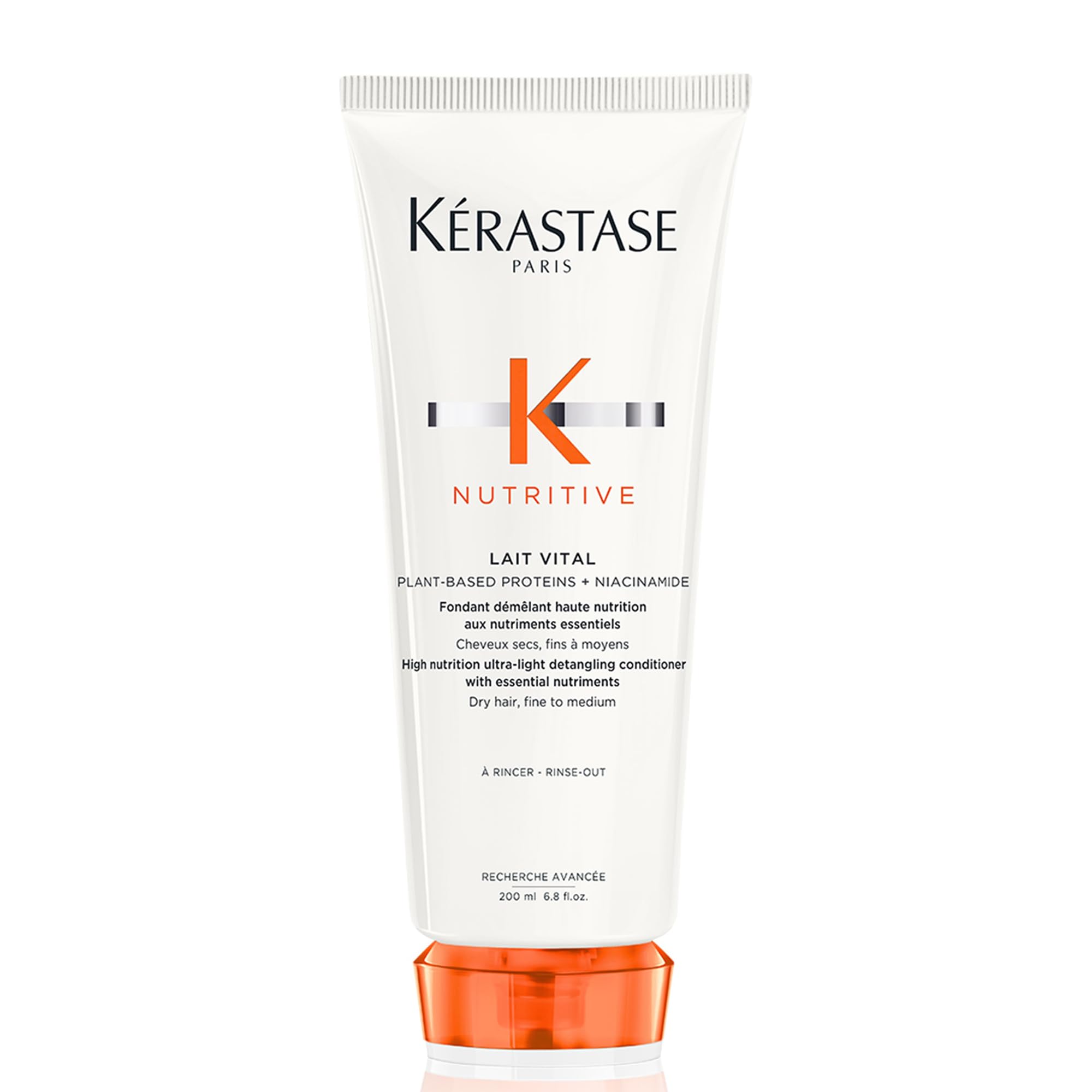 Kérastase Nutritive Lait Vital conditioner in a tube for detangling and nourishing dry to medium hair
