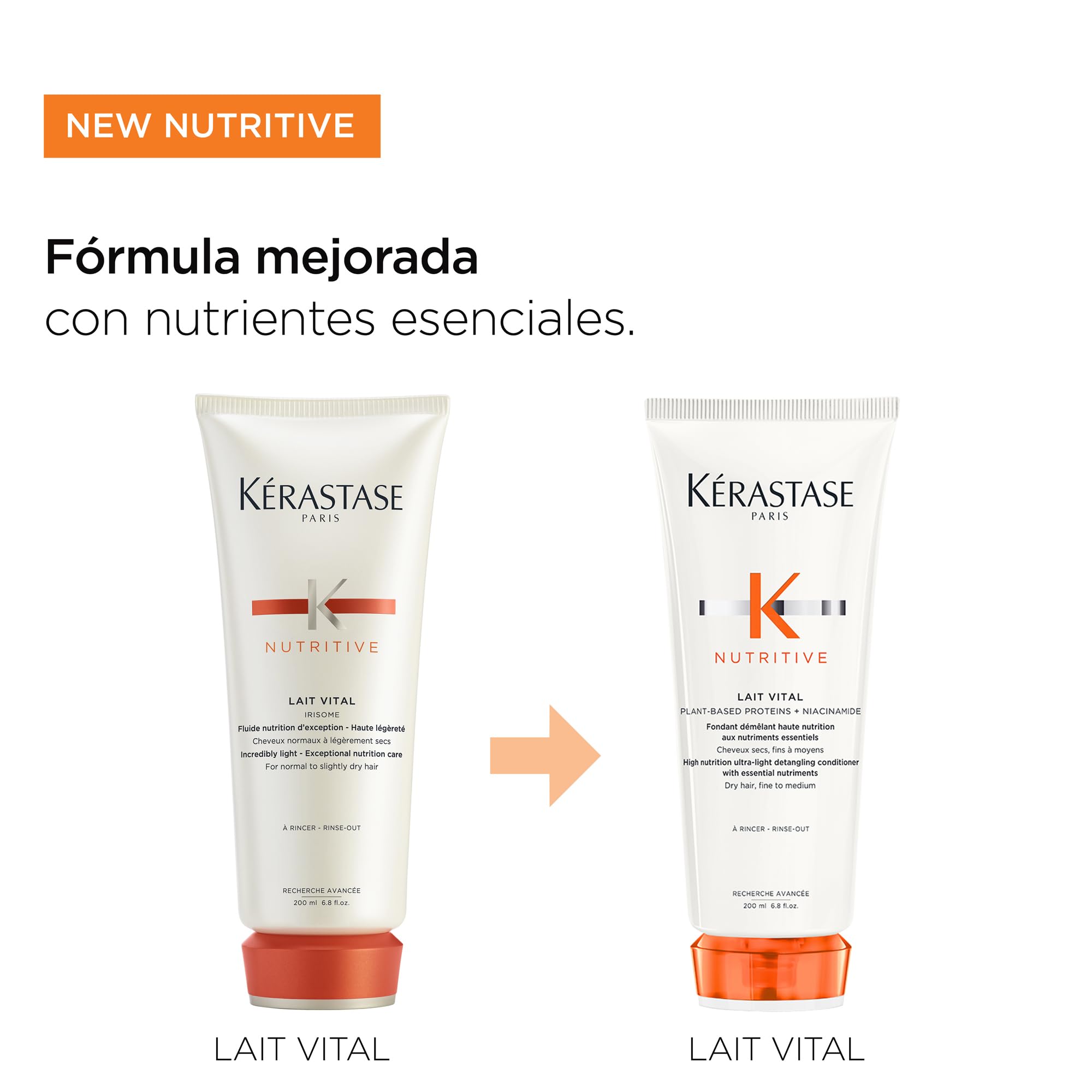 Kérastase Nutritive Lait Vital conditioner tube with improved formula for essential nourishment