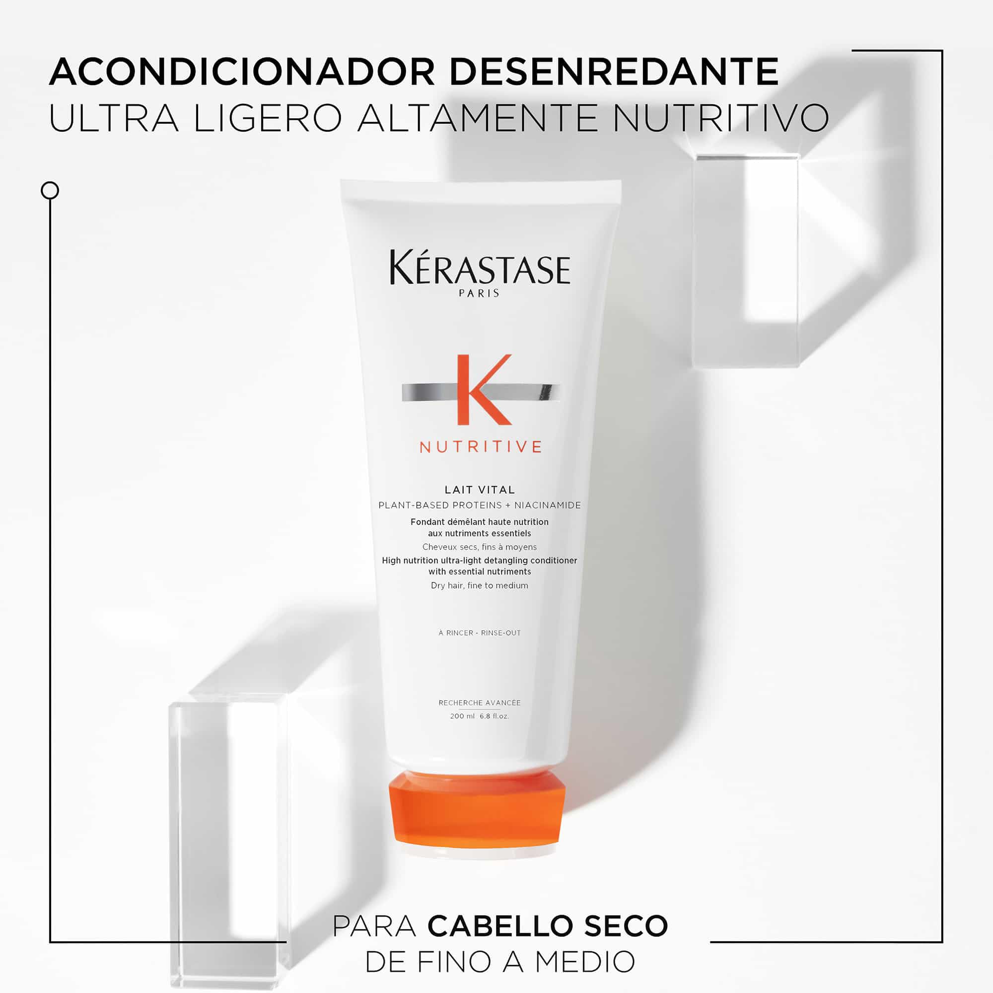 Kérastase Nutritive Lait Vital conditioner tube designed for lightweight nourishment for dry hair