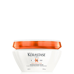 Kerastase Nutritive Rich Hair Mask in a 200ml jar for deep hydration and nourishment