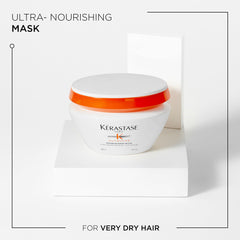 Kerastase Nutritive Rich Hair Mask in a white jar for very dry hair nourishment