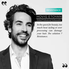 Kérastase Resistance Therapist hair care campaign with smiling male ambassador portrait
