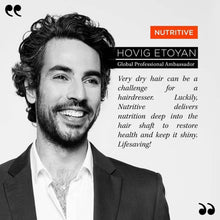 Kérastase Nutritional promotional card with smiling man portrait in suit