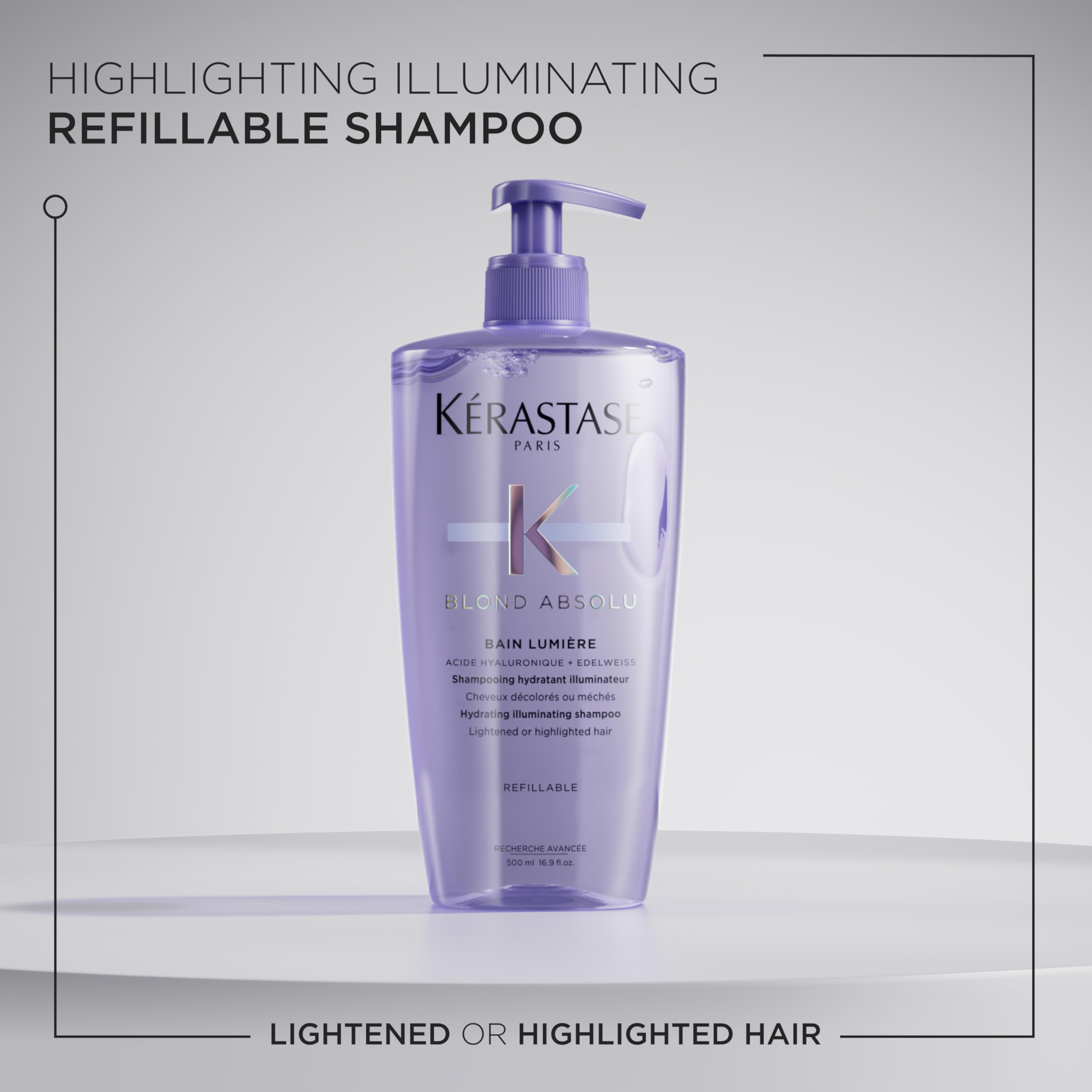 Kerastase blonde shampoo UAE in a refillable bottle for lightened or highlighted hair