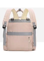 Huitich khaki baby travel bag with adjustable straps and multiple compartments for organized diaper storage