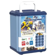 Kids ATM money box with fingerprint lock, blue keypad and display window