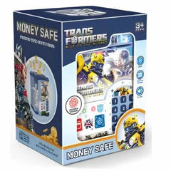 Huitich kids ATM money box with fingerprint lock Transformer style money safe for children