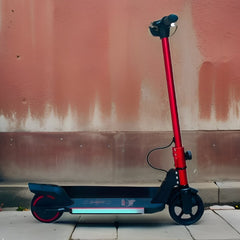 Huitich kids electric bike 180W red and black scooter with sturdy frame and front handlebar