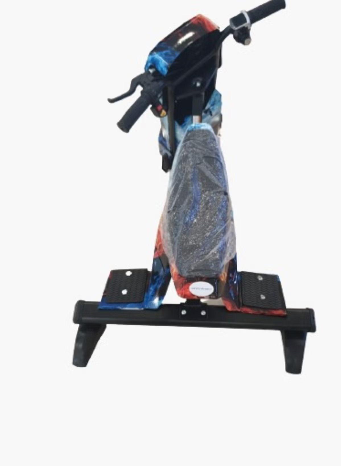 Winner sky kids flame design electric drifter with blue and red flame pattern and handlebars